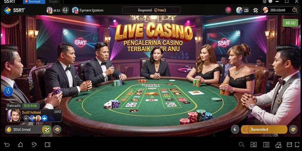 Tampilan gameplay real-time di 55RT yang mendebarkan.