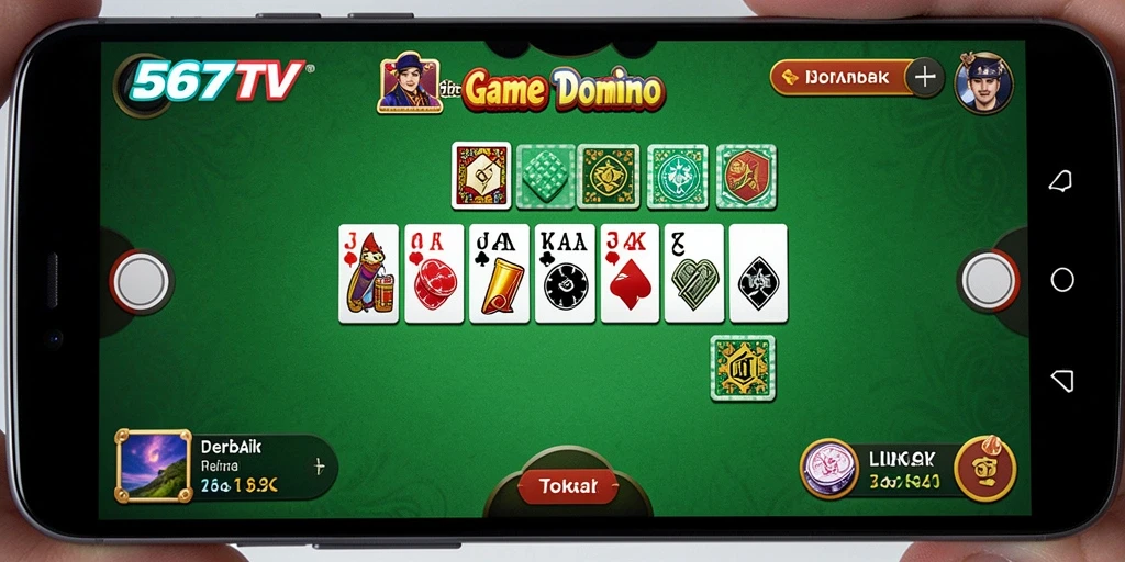 Tampilan gameplay seru Domino di 567TV.