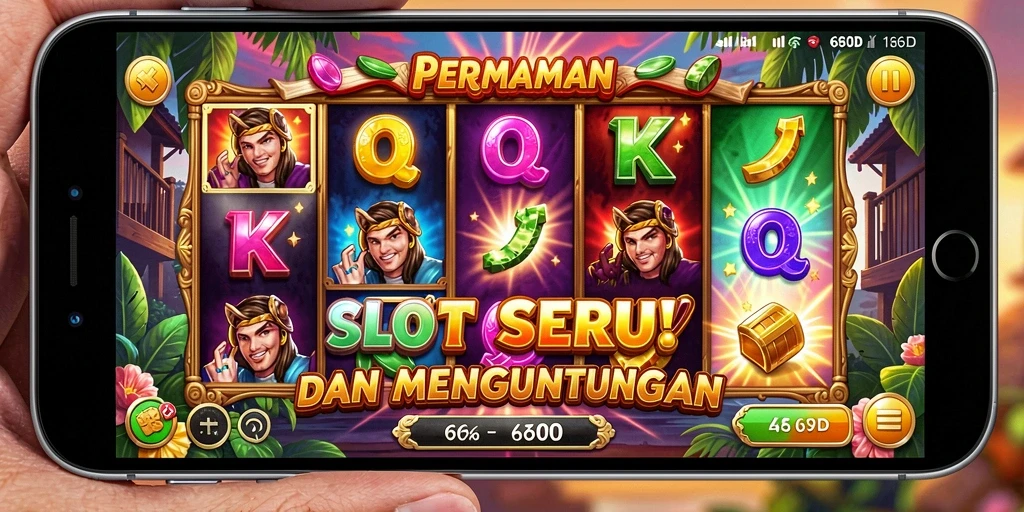 Tampilan gameplay Slot di 66D yang mengasyikkan dan penuh warna.