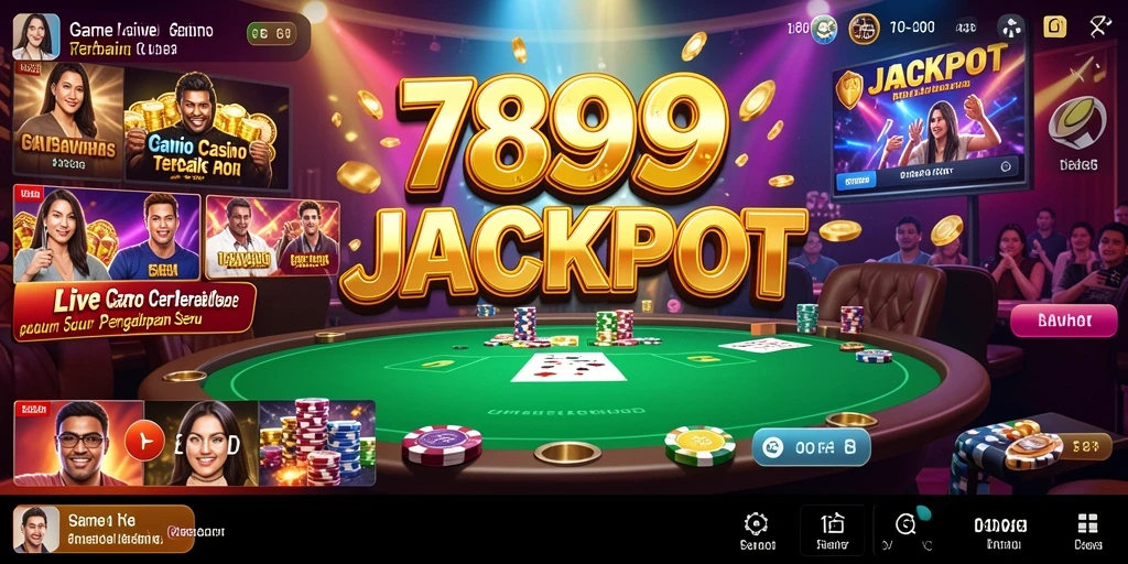 Tampilan menarik dari gameplay Live Casino 789JACKPOT dengan dealer profesional.