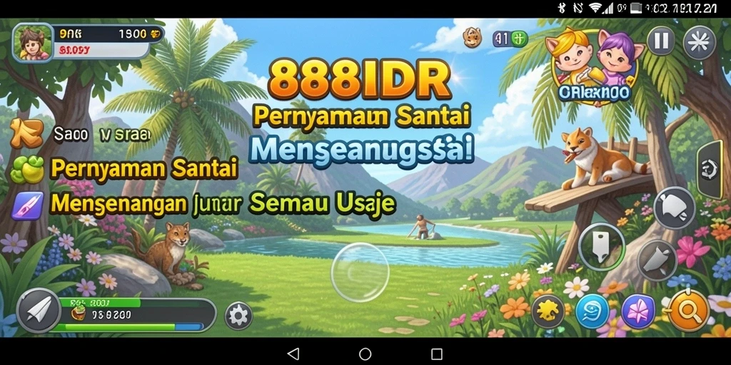 Screenshot gameplay 888IDR dengan karakter yang lucu dan tantangan seru.