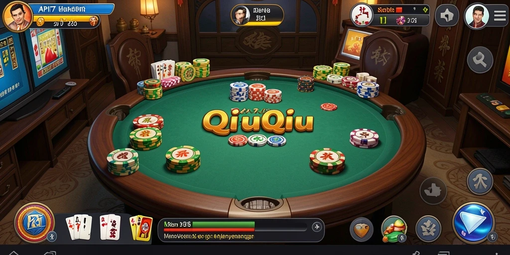 Tampilan gameplay menarik dari API77 dengan suasana kompetisi QiuQiu.