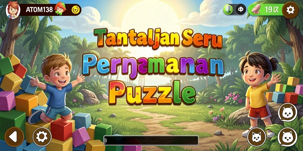 Tangkapan layar dari gameplay Puzzle yang menantang di ATOM138.