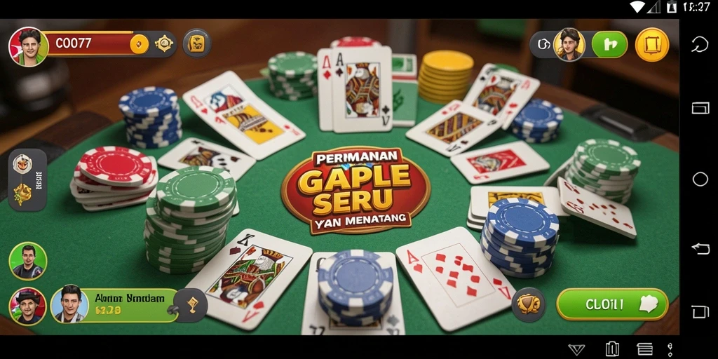 Tampilan gameplay COO77 yang menarik dan interaktif dalam permainan Gaple.