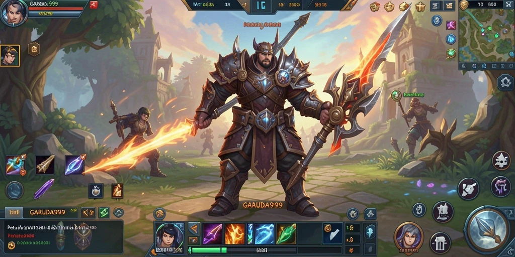 Tangkapan layar gameplay GARUDA999 yang menampilkan aksi pertempuran luar biasa.