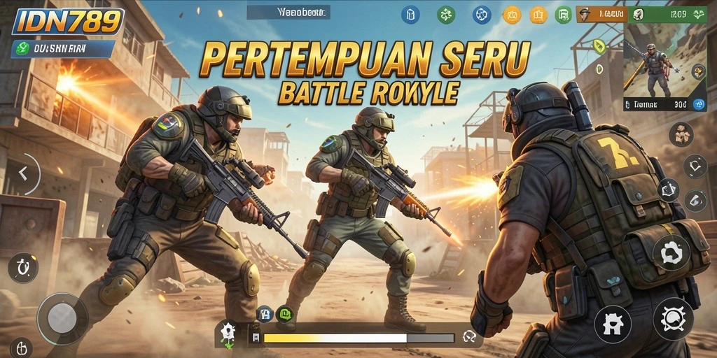 Screenshot utama IDN789 menunjukkan intensitas pertempuran Battle Royale.