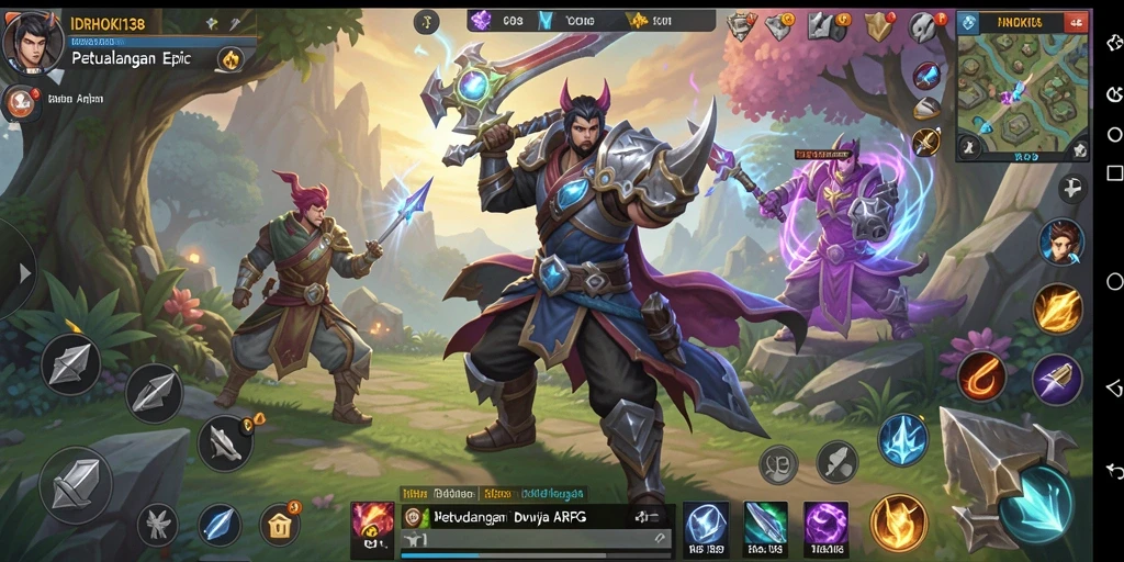 Tampilan luar biasa dari gameplay ARPG IDRHOKI138.