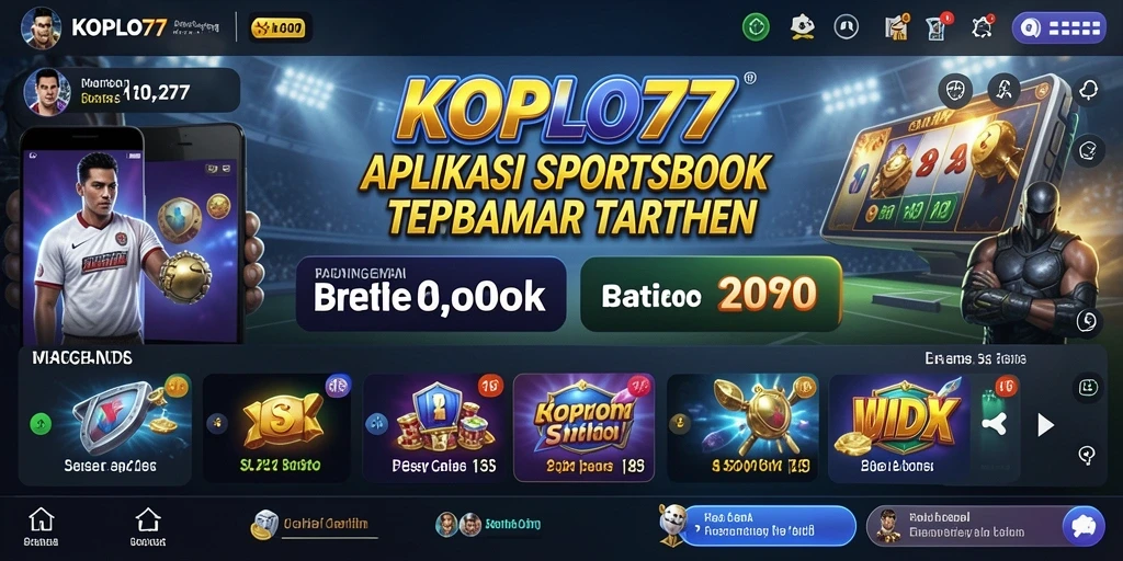 Tampilan utama KOPLO77 menampilkan berbagai pilihan taruhan olahraga.