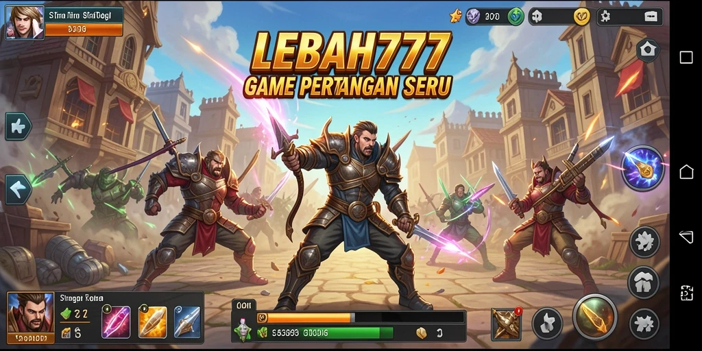Tangkapan layar LEBAH777 menampilkan aksi pertarungan liga strategi epic.