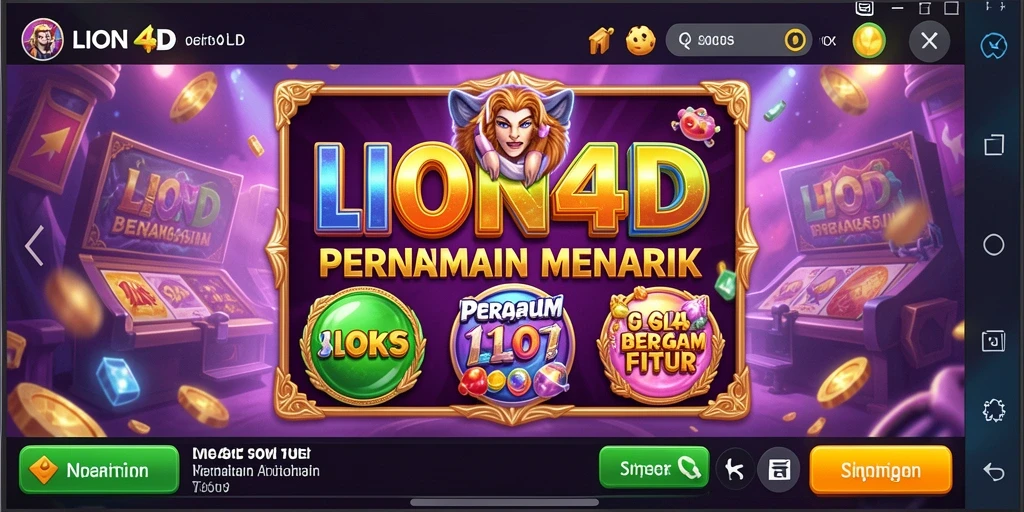 Tampilan menarik dari gameplay Slot LION4D yang penuh warna.