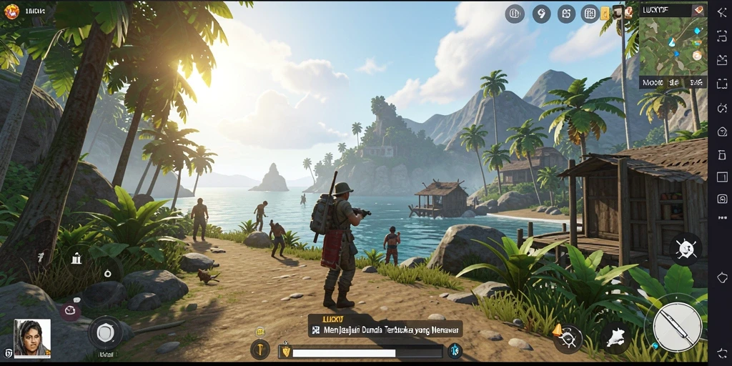 Screenshot LUCKYDF menampilkan gameplay Open World yang memukau dan menantang.