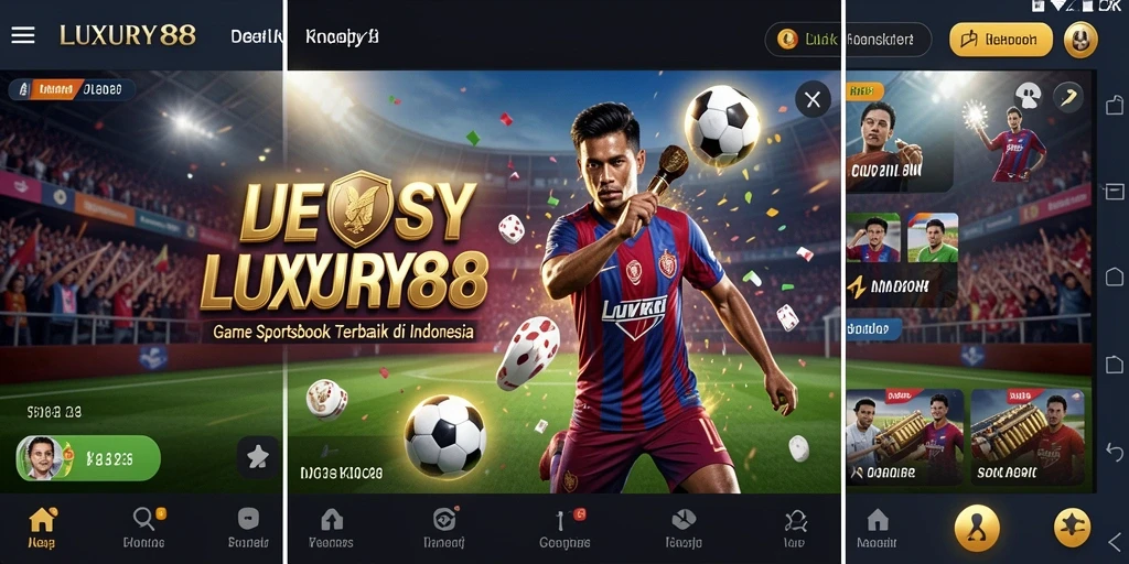 Screenshot utama LUXURY88 menampilkan tampilan taruhan olahraga yang interaktif.