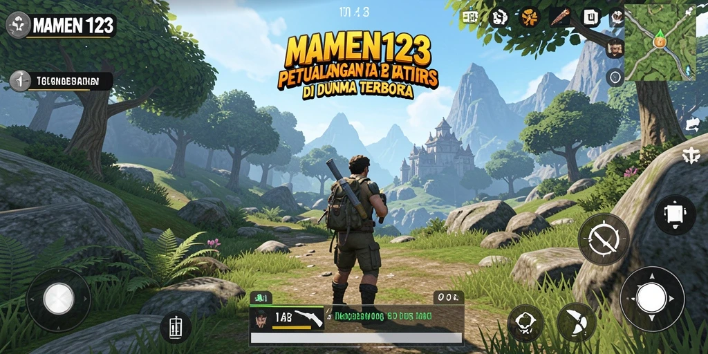 Tampilan gameplay MAMEN123 yang memukau di dunia terbuka.
