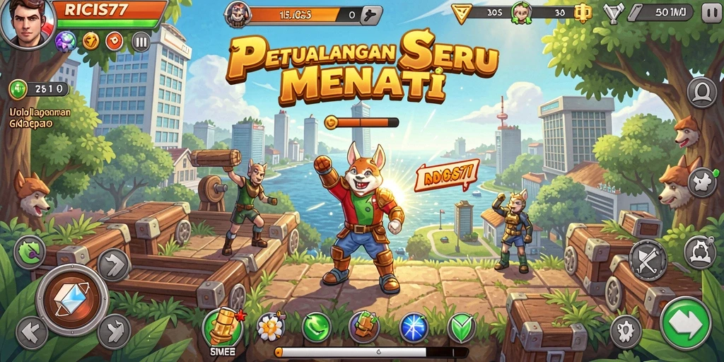 Tampilan gameplay RICIS77 dengan aksi yang mendebarkan.
