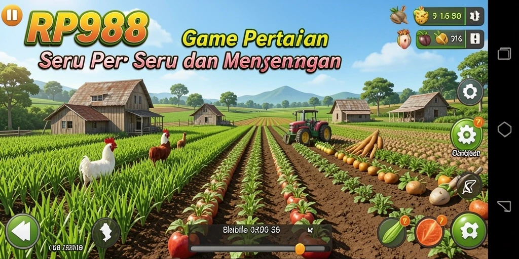 Tampilan gameplay <strong>RP888</strong> dengan berbagai tanaman dan hewan.