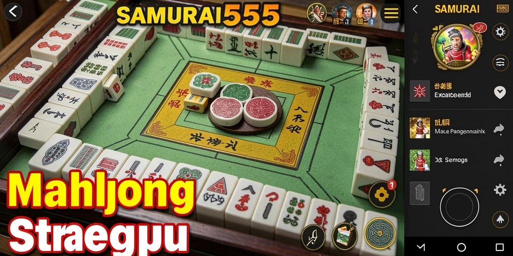Tampilan permainan Mahjong yang seru dan menantang di SAMURAI555.