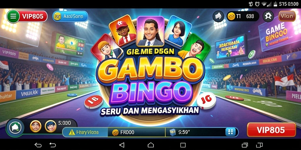 Screenshot gameplay VIP805 menunjukkan keseruan permainan Bingo yang penuh warna.