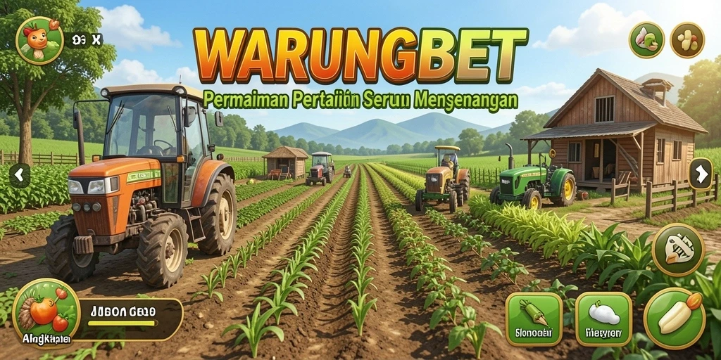 Tampilan gameplay menarik dari WARUNGBET dengan ladang yang subur dan tanaman beraneka ragam.