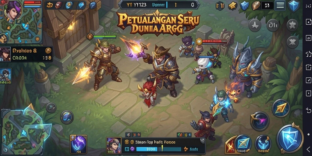 Tangkapan layar dari gameplay seru Y123 yang menampilkan pertarungan menegangkan.